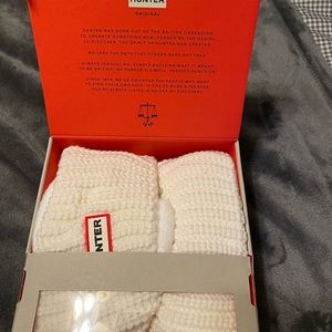 HUNTER ORIGINAL TALL RAIN BOOT SOCKS WHITE MEDIUM